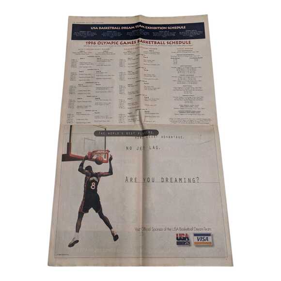 USA TODAY Special Section: USA Basketball Dream Team July 3, 1996 Collectible - Picture 3 of 4